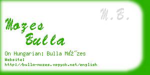 mozes bulla business card